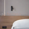 kinkiet led AQForm PET micro R LED ścienny regulowany czarny 3000K aranżacja.webp