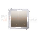 DW6/2L.01/44 Simon 54 Łącznik schodowy podwójny złoty mat metalizowany bez ramki perfektmarket sklep elektryczny