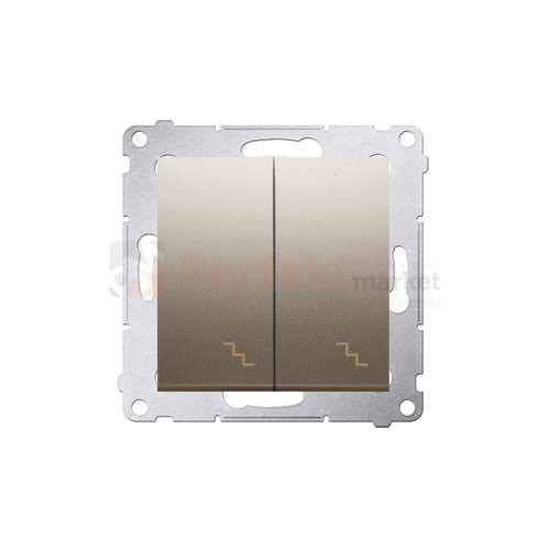 DW6/2L.01/44 Simon 54 Łącznik schodowy podwójny złoty mat metalizowany bez ramki perfektmarket sklep elektryczny