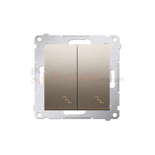 DW6/2L.01/44 Simon 54 Łącznik schodowy podwójny złoty mat metalizowany bez ramki perfektmarket sklep elektryczny