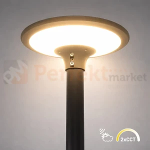 Latarnia solarna parkowa PATIO 20W 2100lm 3000/4000K 40cm IP65 czarna