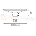 Latarnia solarna parkowa PATIO 20W 2100lm 3000_4000K 40cm IP65 czarna (3).webp