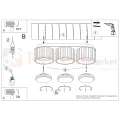 Plafon sufitowy MODO czerwony 3xGx53 SL.2480 Sollux Lighting - 9