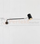 Kinkiet regulowany na wysięgniku do sypialni Markslojd Alice czarny 107224