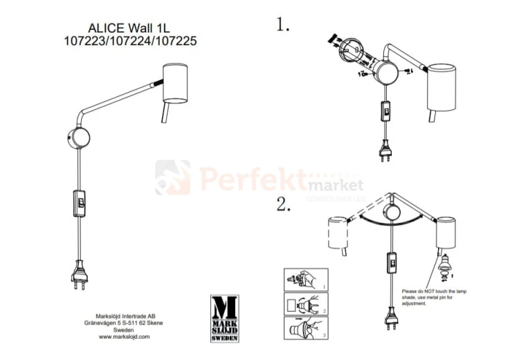 Lampa na wysięgniku czarna Alice 107224
