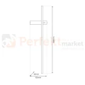 Kinkiet LED liniowy podłużny VISION 8W LED 3000K 60cm czarny - 3