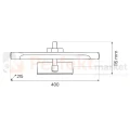 Kinkiet LED nad lustro regulowany na ramieniu VINCI 12W 40cm IP44 4000K czarny - 8