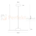Lampa wisząca PIATTO taupe 1xGX53 350mm Milagro MLP2910 - 12