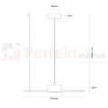 Lampa wisząca PIATTO taupe 1xGX53 450mm Milagro MLP2914 - 12