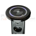Gniazdo meblowe automatycznie wysuwane LIFT BOX 3x230V + 1xUSB-A + 1xUSB-C + ładowanie indukcyjne czarne perfekt market olsztyn