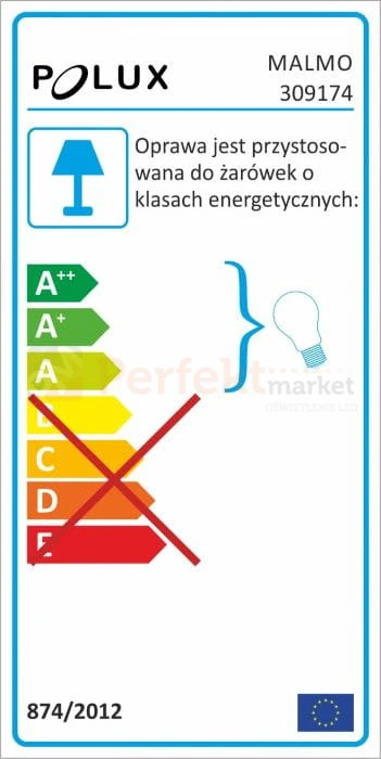 POLUX loftowy szkło wiszący KINKIET MALMO 309174 etykieta energetyczna perfektmarket.jpg