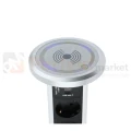Gniazdo meblowe automatycznie wysuwane LIFT BOX 3x230V + 1xUSB-A + 1xUSB-C + ładowanie indukcyjne aluminium perfekt market olsztyn