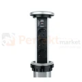 Gniazdo meblowe automatycznie wysuwane LIFT BOX 3x230V + 1xUSB-A + 1xUSB-C + ładowanie indukcyjne aluminium perfekt market olsztyn