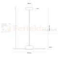 Lampa wisząca PIATTO biała 1xGX53 550mm Milagro MLP2913 - 12