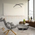 Lampa wisząca Orion black LED 53W okręgi circle  Milagro 508 perfekt market olsztyn