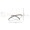 Lampa wisząca Orion black LED 53W okręgi circle  Milagro 508 perfekt market olsztyn