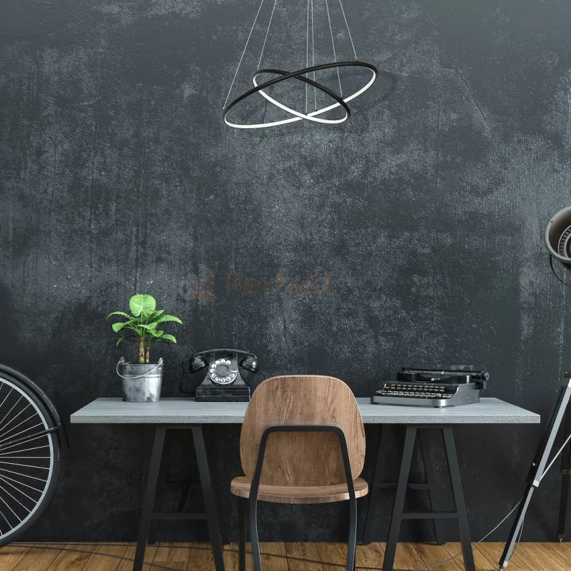 Lampa wisząca Orion black LED 53W okręgi circle  Milagro 508 perfekt market olsztyn