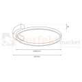 Lampa sufitowa plafon nowoczesny LED LUNA 18W 4000K czarny - 7