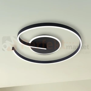 Lampa sufitowa LED spiralna LORENZO 22W 4000K czarna