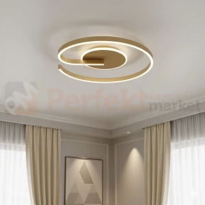 Lampa sufitowa LED spiralna złota LORENZO 22W 4000K