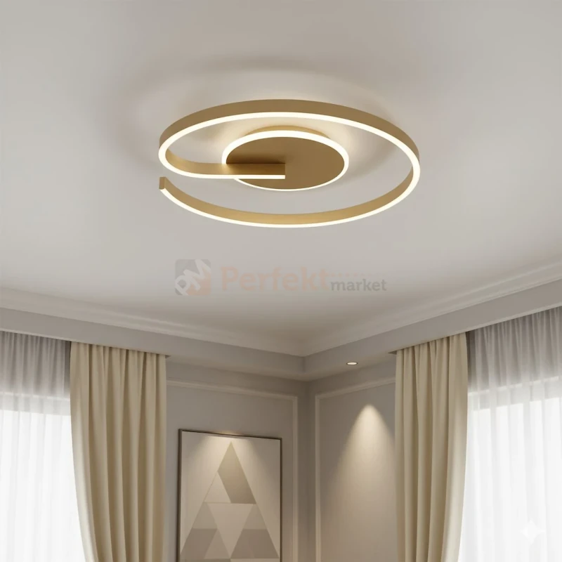 Lampa sufitowa LED spiralna złota LORENZO 22W 4000K - 10