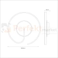 Lampa sufitowa LED spiralna złota LORENZO 22W 4000K - 9