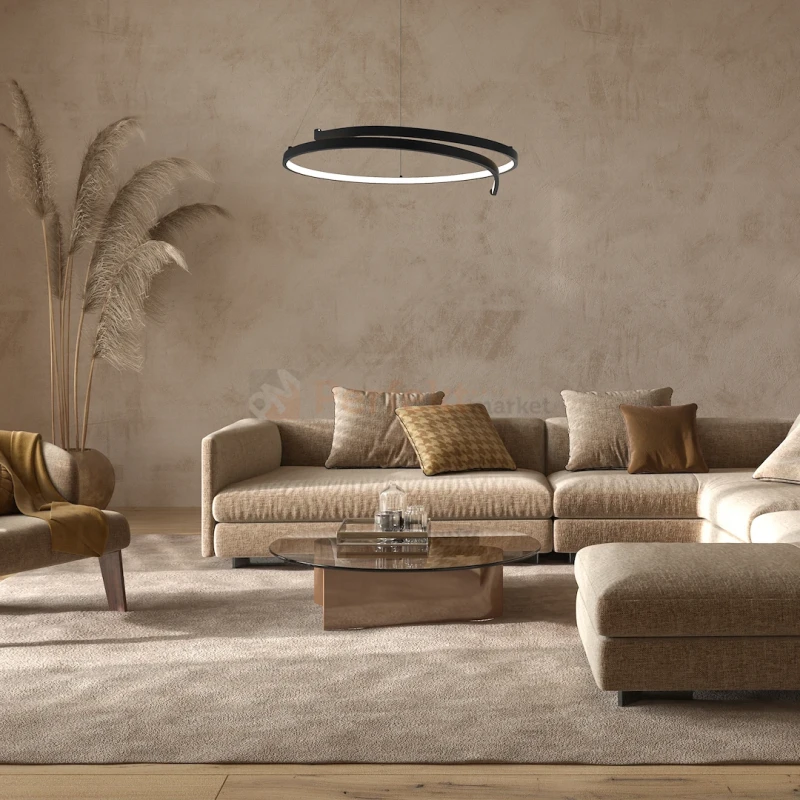 Lampa wisząca LED spiralna czarna LORENZO 35W 4000K ML1583 Milagro - 6