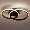 Lampa sufitowa LED czarna dwa ringi TITANO 12W 4000K Milagro ML1852