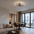 Lampa sufitowa LED czarna dwa ringi TITANO 12W 4000K Milagro ML1852 - 2