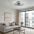 Lampa sufitowa LED czarna dwa ringi TITANO 12W 4000K Milagro ML1852 - 3