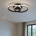 Lampa sufitowa LED czarna dwa ringi TITANO 12W 4000K Milagro ML1852 - 4