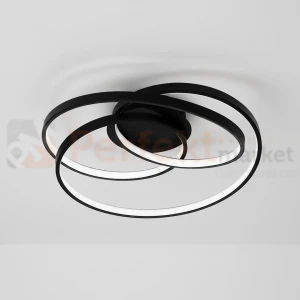 Lampa sufitowa LED spiralna czarna TURNER 32W 4000K ML2058 Milagro