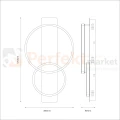 Lampa sufitowa LED ring drewno ROWENA 14W 4000K Milagro ML1851 - 8