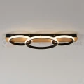Lampa sufitowa LED ring czarne koła drewno ROWENA 18W 4000K ML2060 Milagro - 5