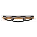 Lampa sufitowa LED ring czarne koła drewno ROWENA 18W 4000K ML2060 Milagro - 6