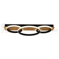 Lampa sufitowa LED ring czarne koła drewno ROWENA 18W 4000K ML2060 Milagro - 7