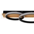 Lampa sufitowa LED ring czarne koła drewno ROWENA 18W 4000K ML2060 Milagro - 8