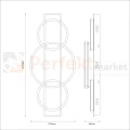 Lampa sufitowa LED ring czarne koła drewno ROWENA 18W 4000K ML2060 Milagro - 9