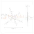 Lampa sufitowa LED nowoczesna czarna STICK 12W 4000K ML1850 Milagro - 8