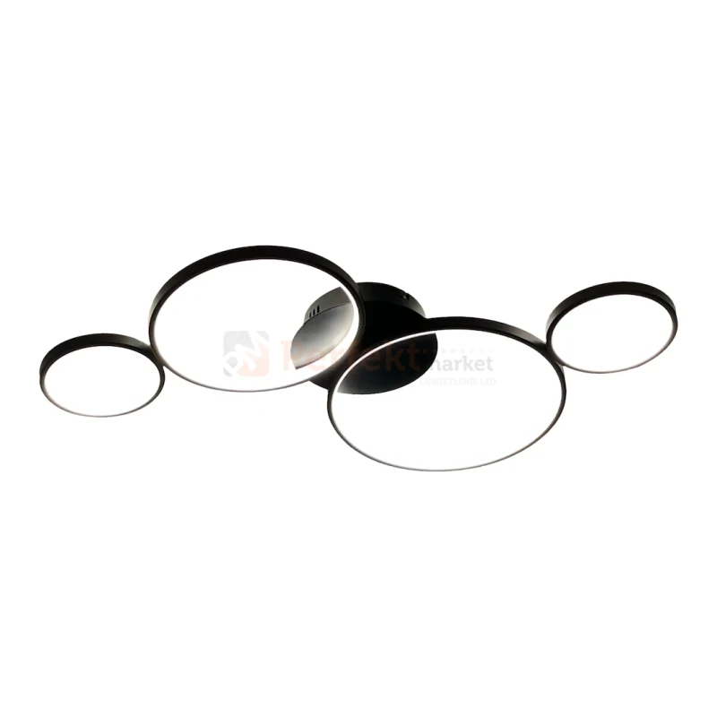Lampa sufitowa LED ringi koła czarna UNIVERSE 30W 4000K Milagro ML1047 - 5