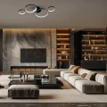 Lampa sufitowa LED ringi koła czarna UNIVERSE 30W 4000K Milagro ML1047 - 2