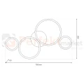 Lampa sufitowa LED ringi koła czarna UNIVERSE 30W 4000K Milagro ML1047 - 4