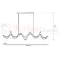 Lampa wisząca LED spiralna czarno złota nowoczesna COLIA 55W 4000K Milagro ML1182 - 11
