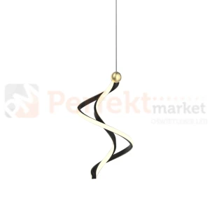 Lampa wisząca LED spiralna nowoczesna czarno złota COLIA 19W 4000K Milagro ML1181