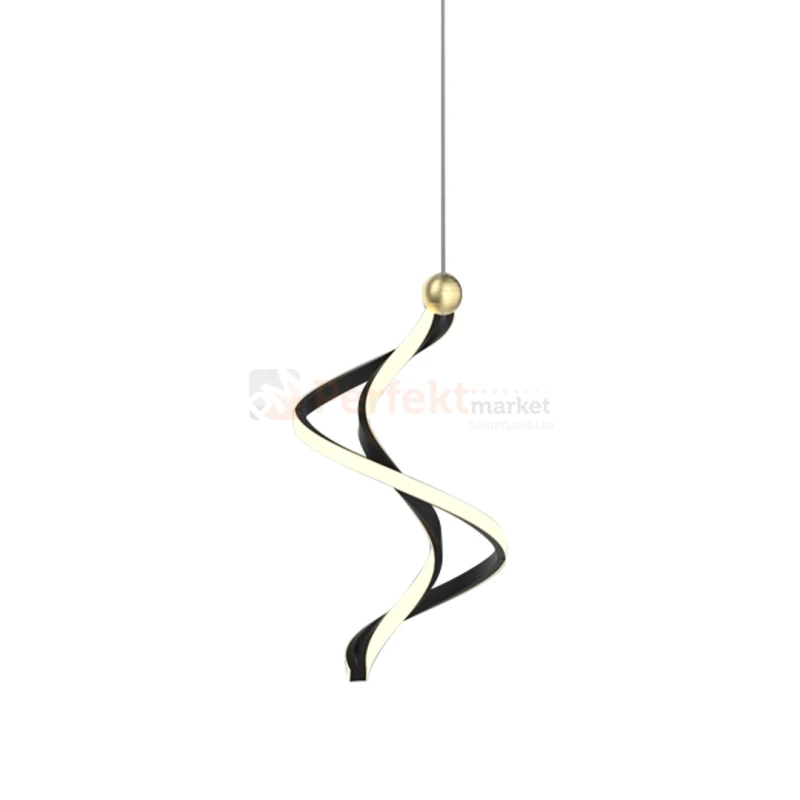 Lampa wisząca LED spiralna nowoczesna czarno złota COLIA 19W 4000K Milagro ML1181 - 6