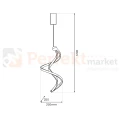 Lampa wisząca LED spiralna nowoczesna czarno złota COLIA 19W 4000K Milagro ML1181 - 5