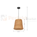 Lampa wisząca boho VIMINI NATURAL WOOD 1xE27 Milagro MLP7990 - 6