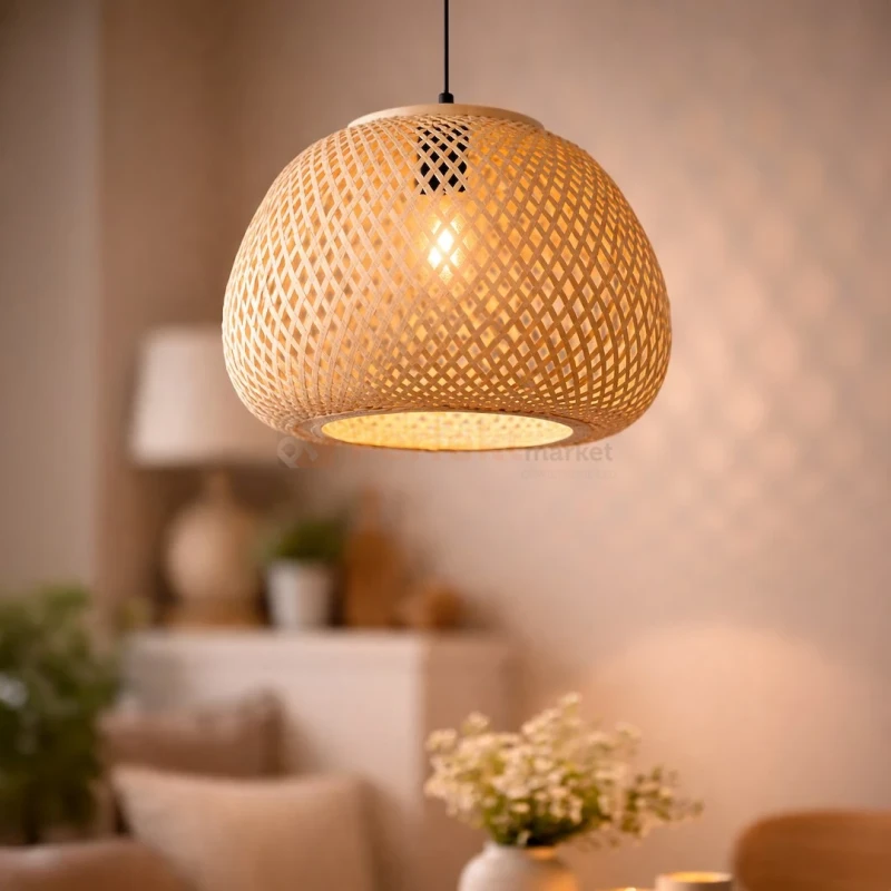 Lampa wisząca boho bambus Petra 1xE27 ML2585 Milagro - 9