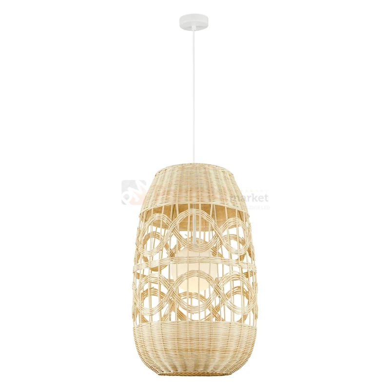 Lampa wisząca boho rattanowa ARONA NATURAL 1xE14 40cm Milagro ML0353 - 6