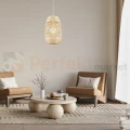 Lampa wisząca boho rattanowa ARONA NATURAL 1xE14 40cm Milagro ML0353 - 3
